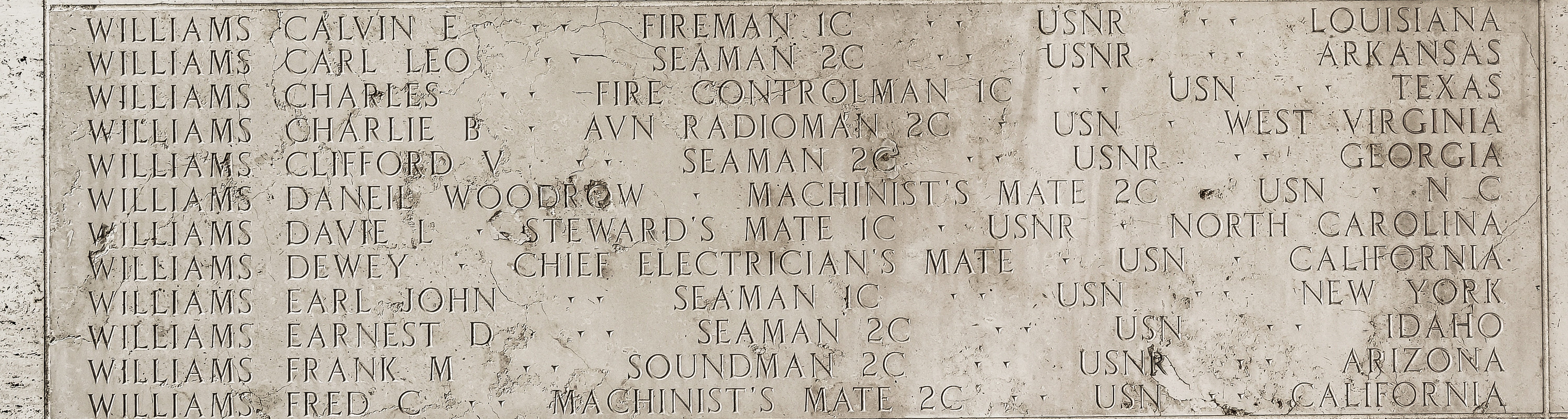 Frank M. Williams, Soundman Second Class